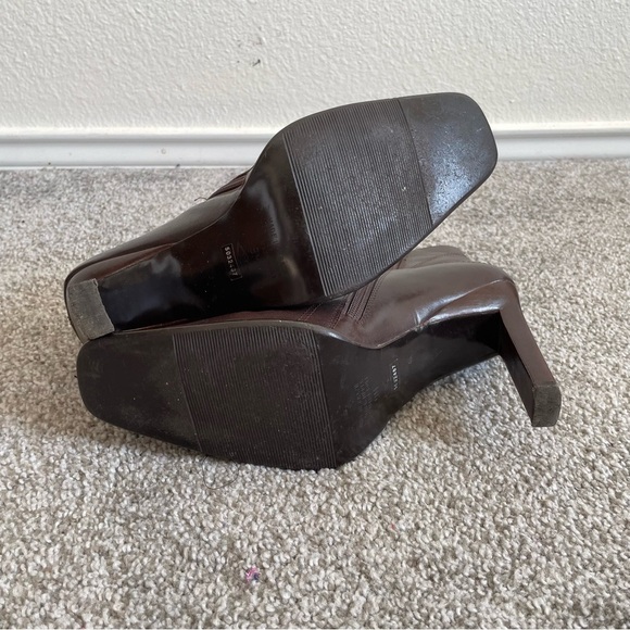 Vintage Diba Y2K Square Toe Ankle Boots Women’s 9 Brown Leather Western Boho - Picture 10 of 12